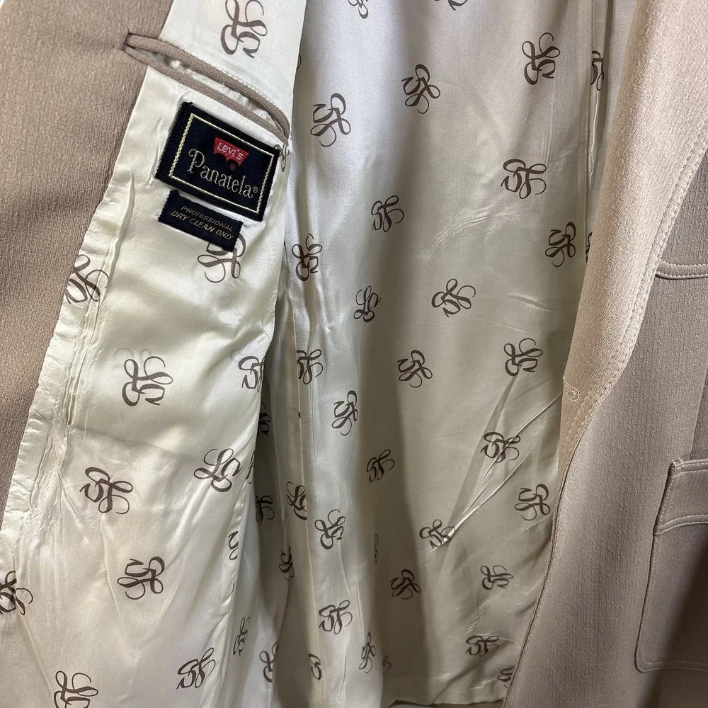 Levi's‎ Panatela Beige Sport Coat Blazer 44R Vintage 90s 22